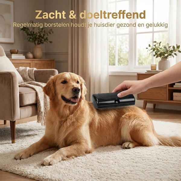 Glijdt zacht door de vacht