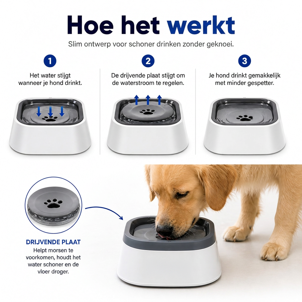SplashFree™ Anti-Knoei Drinkbak